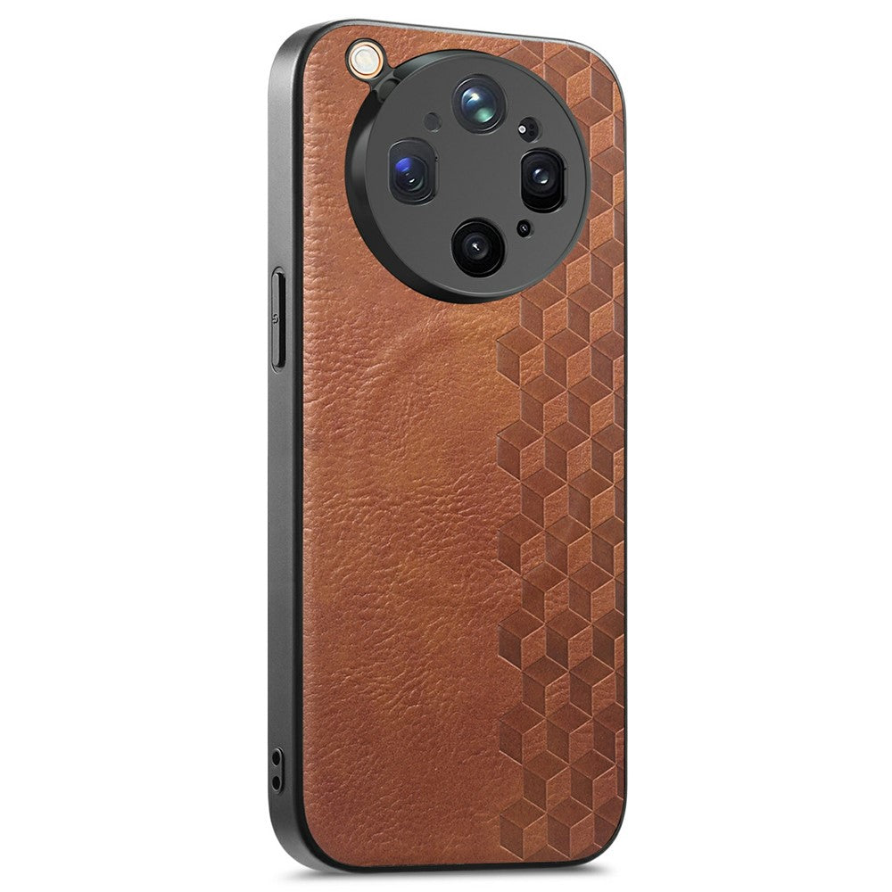 For Oppo Find X9 Ultra 5G Magnetic Phone Case with Grid Pattern Protective PU Leather + PC Cover