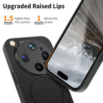For Oppo Find X9 Ultra 5G Magnetic Case Cloth Texture PC + TPU + PU Leather Anti-Scratch Phone Cover