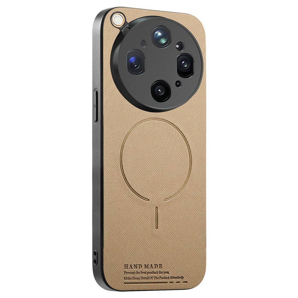 Til Oppo Find X9 Ultra 5G magnetisk cover med stoftekstur PC + TPU + PU-læder anti-ridse telefoncover