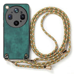 For Oppo Find X9 Ultra 5G Case Retro Leather Phone Back Cover with Adjustable Strap