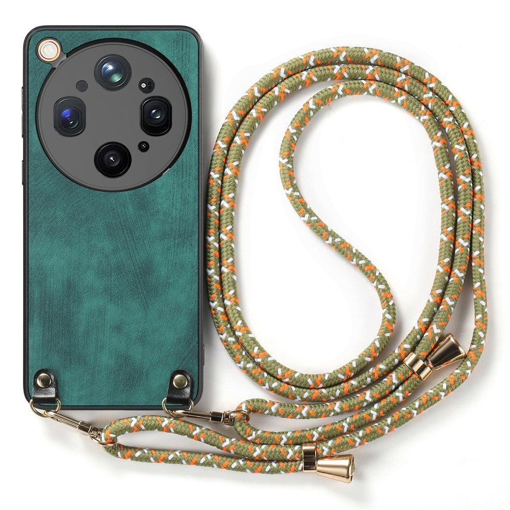 For Oppo Find X9 Ultra 5G Case Retro Leather Phone Back Cover with Adjustable Strap