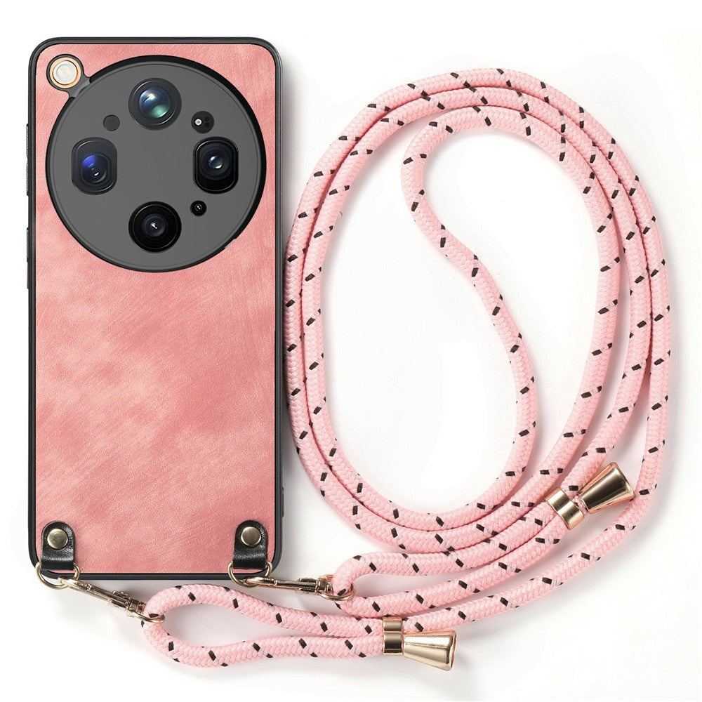 For Oppo Find X9 Ultra 5G Case Retro Leather Phone Back Cover with Adjustable Strap