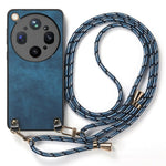 For Oppo Find X9 Ultra 5G Case Retro Leather Phone Back Cover with Adjustable Strap