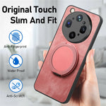 For Oppo Find X9 Ultra 5G Stress Relief Retro Leather Back Cover Phone Case with Rotating Kickstand