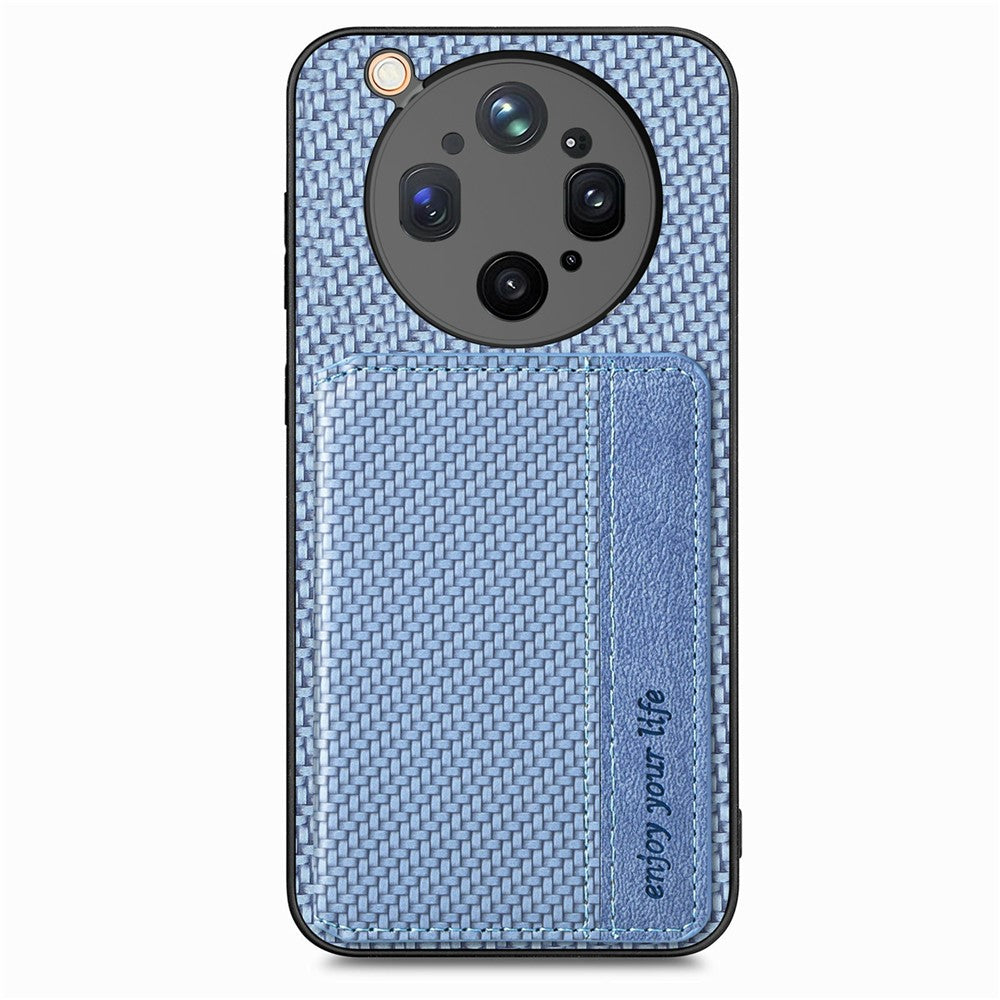 For Oppo Find X9 Ultra 5G Case RFID Blocking Carbon Fiber Leather Phone Back Cover with Card Holder