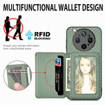 For Oppo Find X9 Ultra 5G Case RFID Blocking Carbon Fiber Leather Phone Back Cover with Card Holder