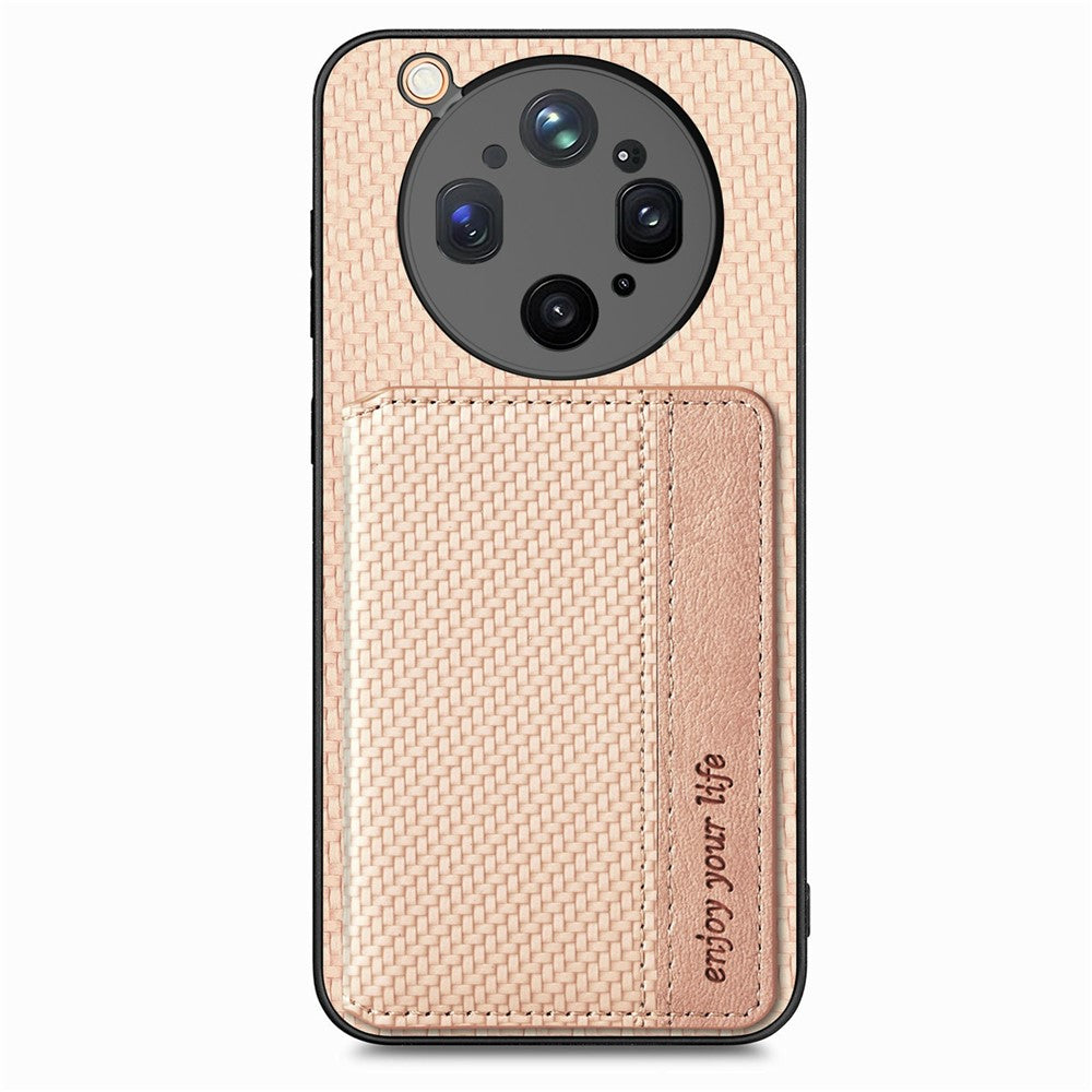 For Oppo Find X9 Ultra 5G Case RFID Blocking Carbon Fiber Leather Phone Back Cover with Card Holder