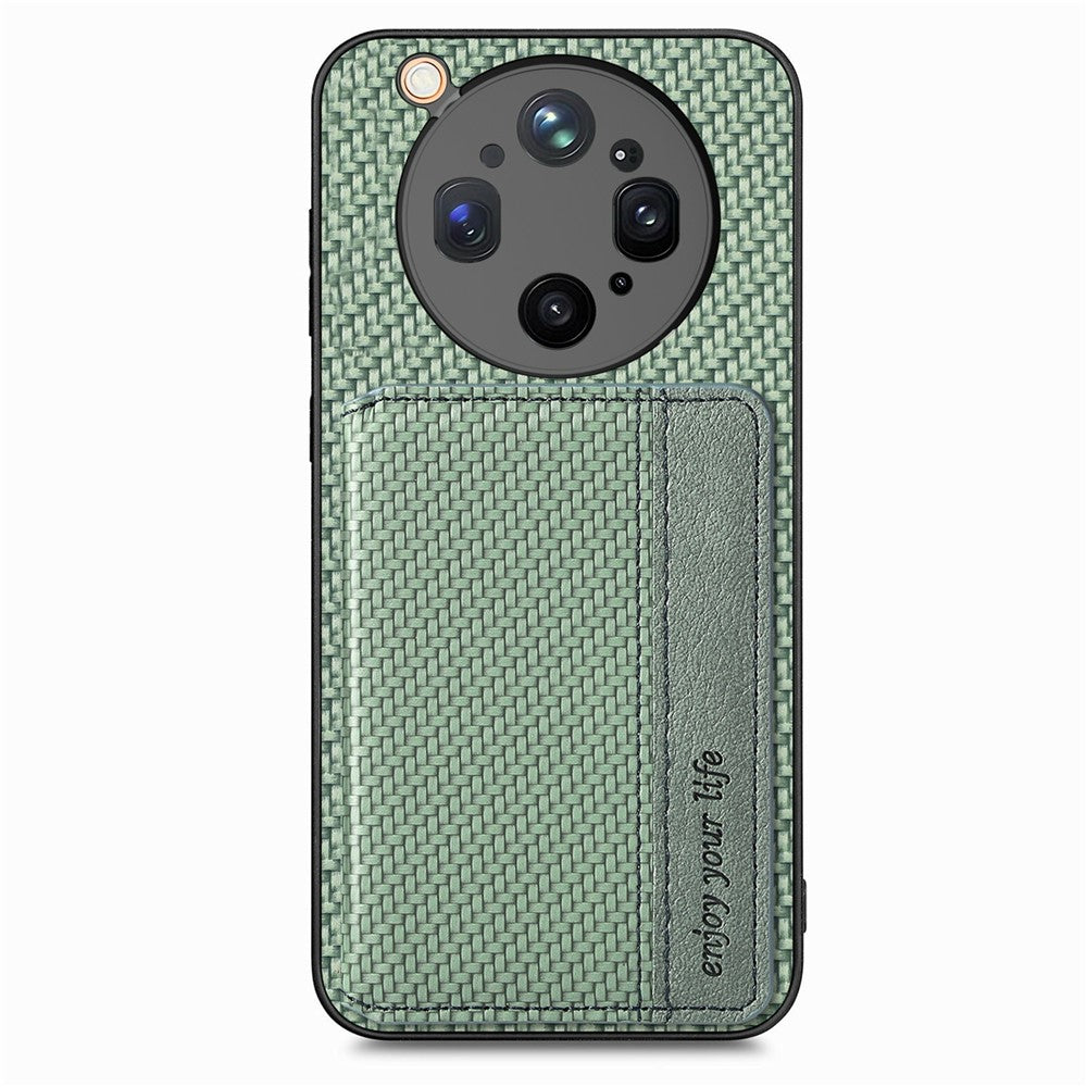 For Oppo Find X9 Ultra 5G Case RFID Blocking Carbon Fiber Leather Phone Back Cover with Card Holder