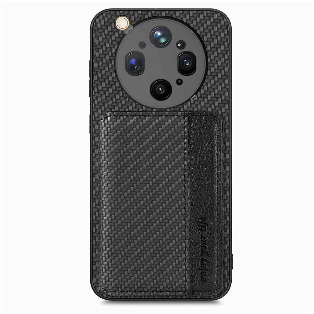 For Oppo Find X9 Ultra 5G Case RFID Blocking Carbon Fiber Leather Phone Back Cover with Card Holder