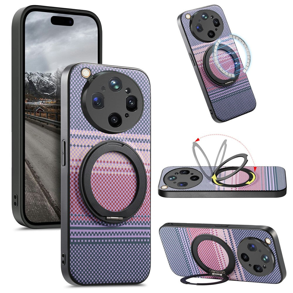 For Oppo Find X9 Ultra 5G Magnetic Case Rotation Kickstand PU Leather + TPU Phone Cover