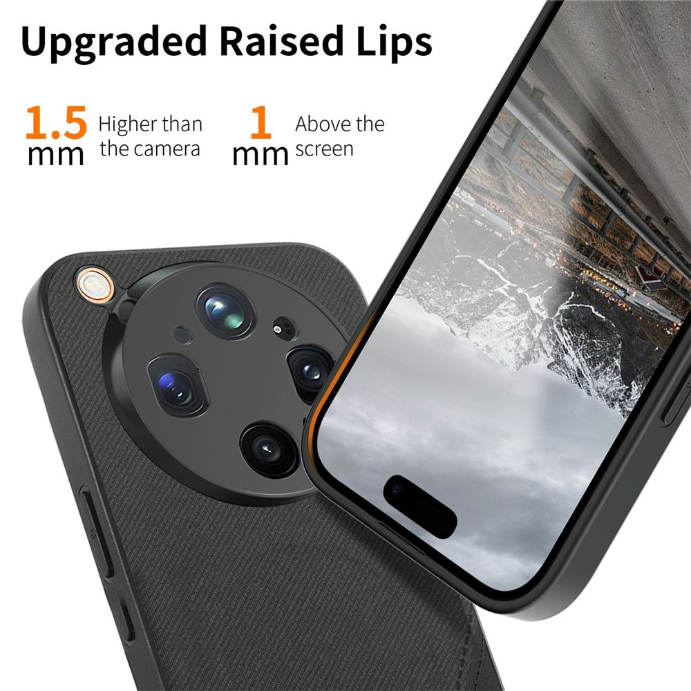 For Oppo Find X9 Ultra 5G Magnetic Case Cloth Texture PU Leather + PC + TPU Phone Cover