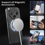 For Oppo Find X9 Ultra 5G Magnetic Case Cloth Texture PU Leather + PC + TPU Phone Cover