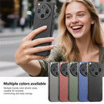 For Oppo Find X9 Ultra 5G Magnetic Case Cloth Texture PU Leather + PC + TPU Phone Cover