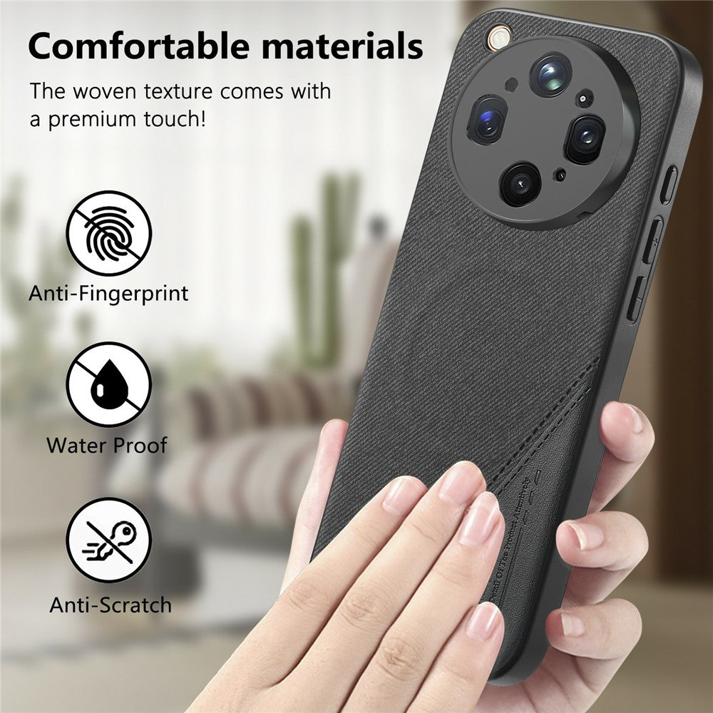 For Oppo Find X9 Ultra 5G Magnetic Case Cloth Texture PU Leather + PC + TPU Phone Cover
