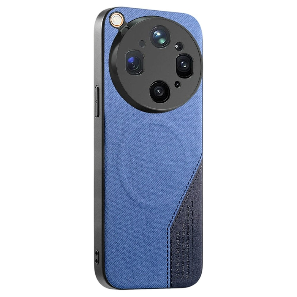 For Oppo Find X9 Ultra 5G Magnetic Case Cloth Texture PU Leather + PC + TPU Phone Cover