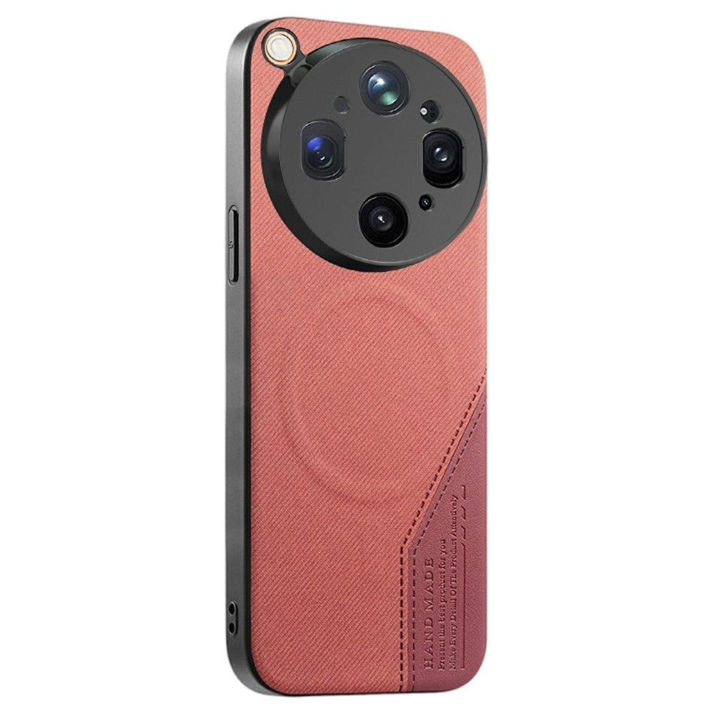 For Oppo Find X9 Ultra 5G Magnetic Case Cloth Texture PU Leather + PC + TPU Phone Cover