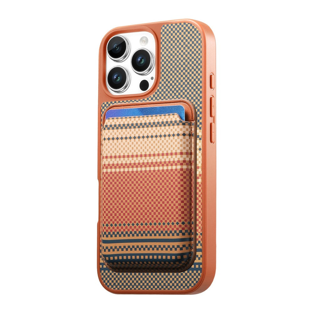 For iPhone 16 Pro Max Magnetic Case Detachable Card Holder PU Leather + PC + TPU Shockproof Cover