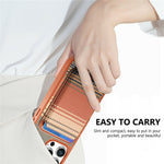 For iPhone 16 Pro Max Magnetic Case Detachable Card Holder PU Leather + PC + TPU Shockproof Cover