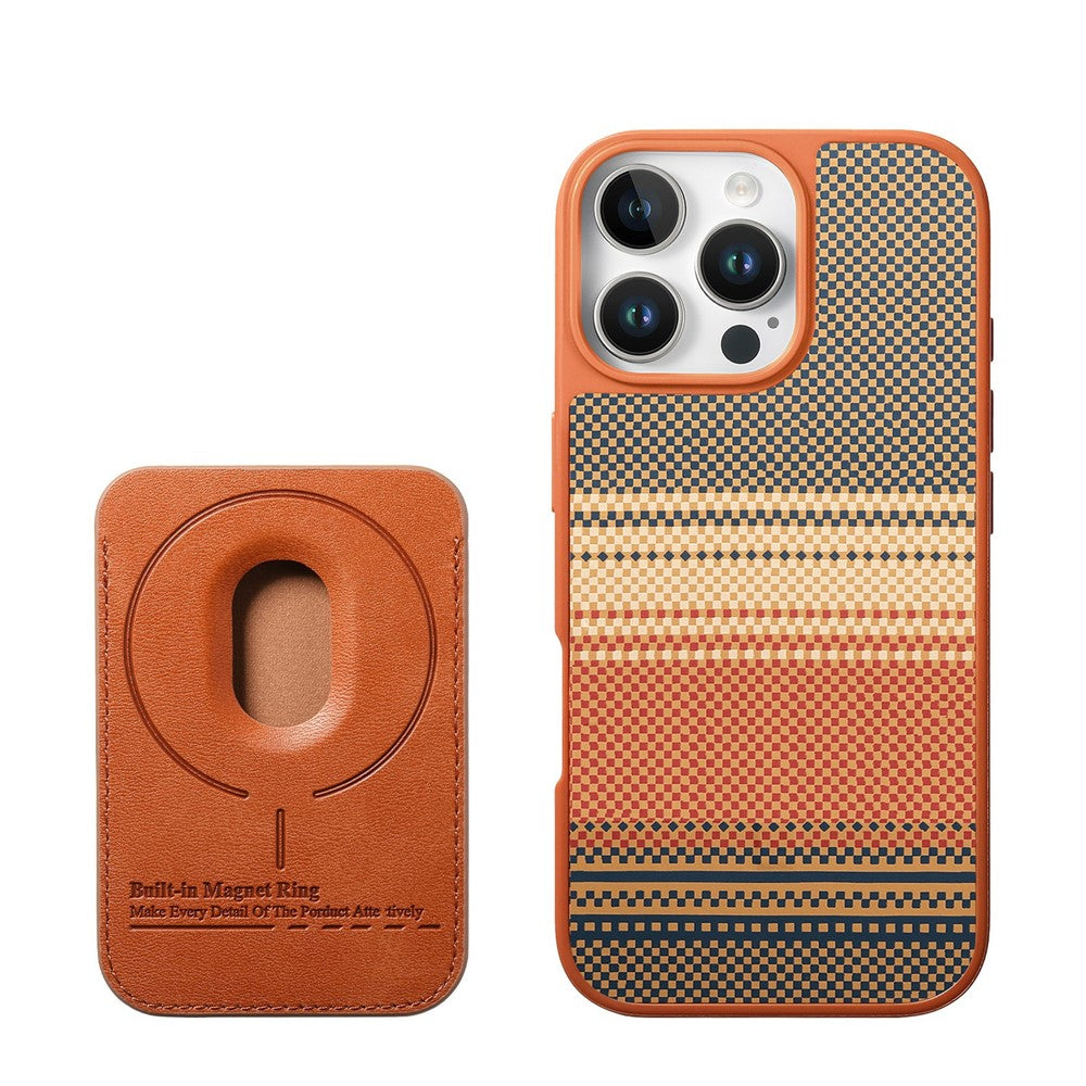 For iPhone 16 Pro Magnetic Case Detachable Card Holder PU Leather + PC + TPU Shockproof Cover