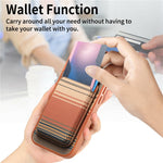 For iPhone 16 Pro Magnetic Case Detachable Card Holder PU Leather + PC + TPU Shockproof Cover