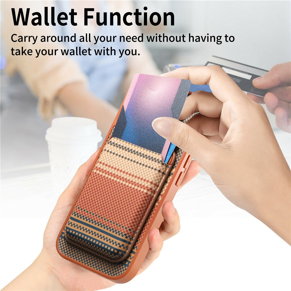 For iPhone 16 Pro Magnetic Case Detachable Card Holder PU Leather + PC + TPU Shockproof Cover