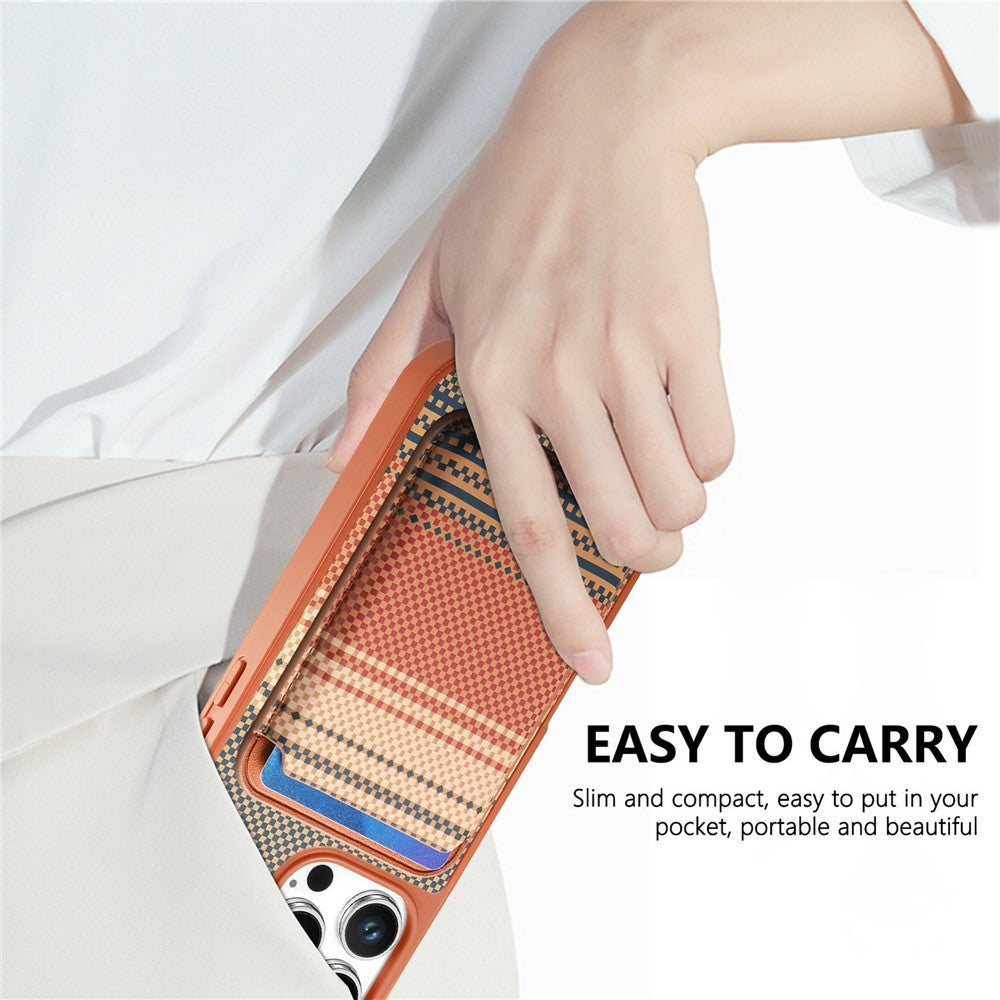 For iPhone 16 Pro Magnetic Case Detachable Card Holder PU Leather + PC + TPU Shockproof Cover
