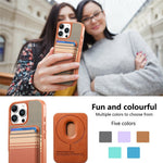 For iPhone 16 Pro Magnetic Case Detachable Card Holder PU Leather + PC + TPU Shockproof Cover