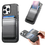 For iPhone 16 Pro Magnetic Case Detachable Card Holder PU Leather + PC + TPU Shockproof Cover
