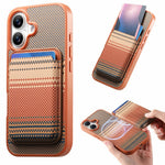 For iPhone 16 Magnetic Case Detachable Card Holder PU Leather + PC + TPU Shockproof Cover