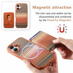 For iPhone 16 Magnetic Case Detachable Card Holder PU Leather + PC + TPU Shockproof Cover