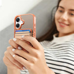 For iPhone 16 Magnetic Case Detachable Card Holder PU Leather + PC + TPU Shockproof Cover