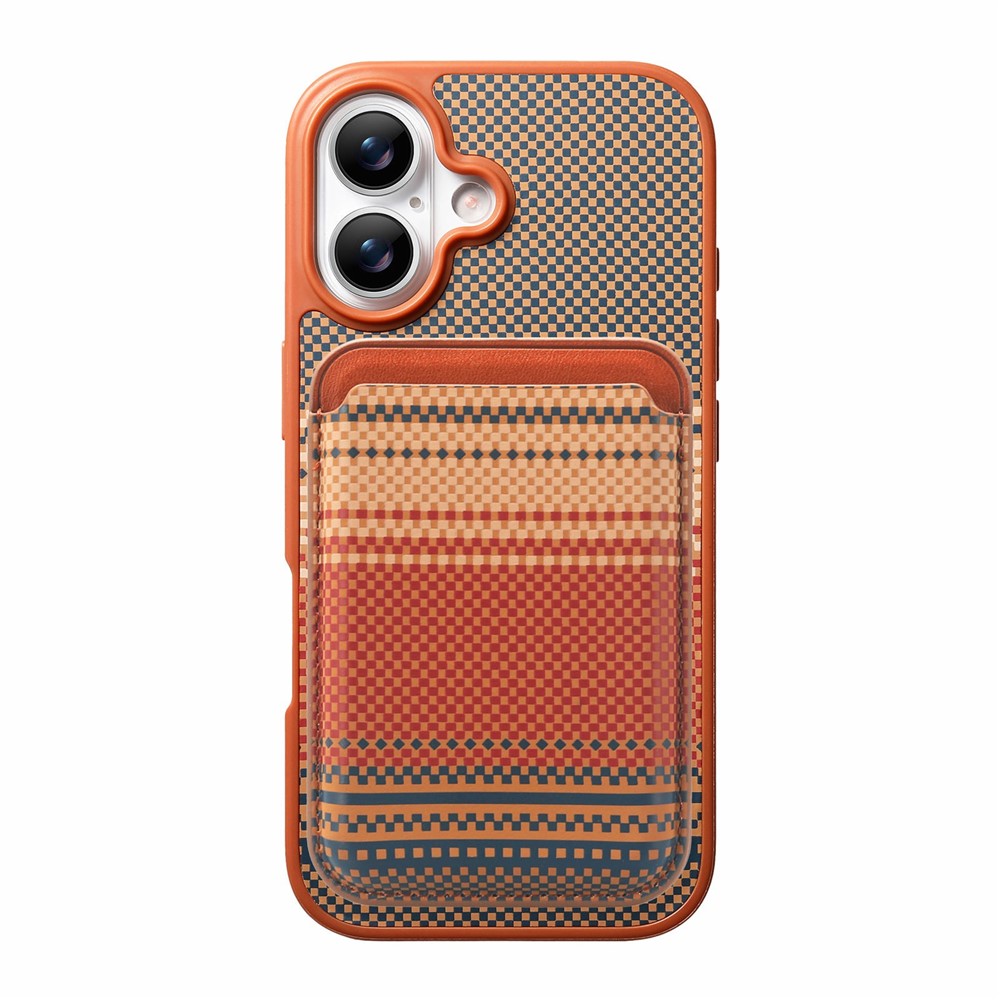 For iPhone 16 Magnetic Case Detachable Card Holder PU Leather + PC + TPU Shockproof Cover