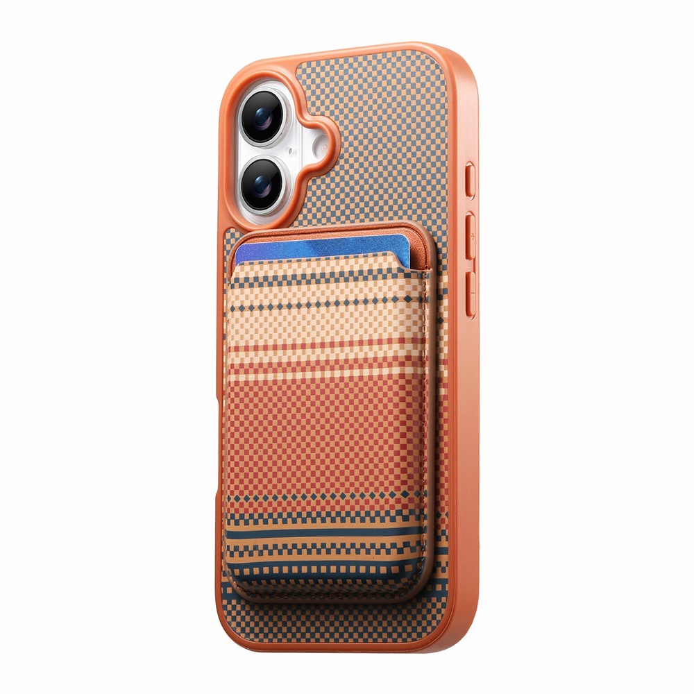 For iPhone 16 Magnetic Case Detachable Card Holder PU Leather + PC + TPU Shockproof Cover