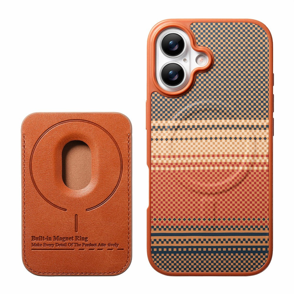 For iPhone 16 Magnetic Case Detachable Card Holder PU Leather + PC + TPU Shockproof Cover