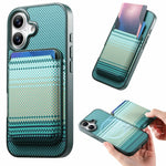 For iPhone 16 Magnetic Case Detachable Card Holder PU Leather + PC + TPU Shockproof Cover