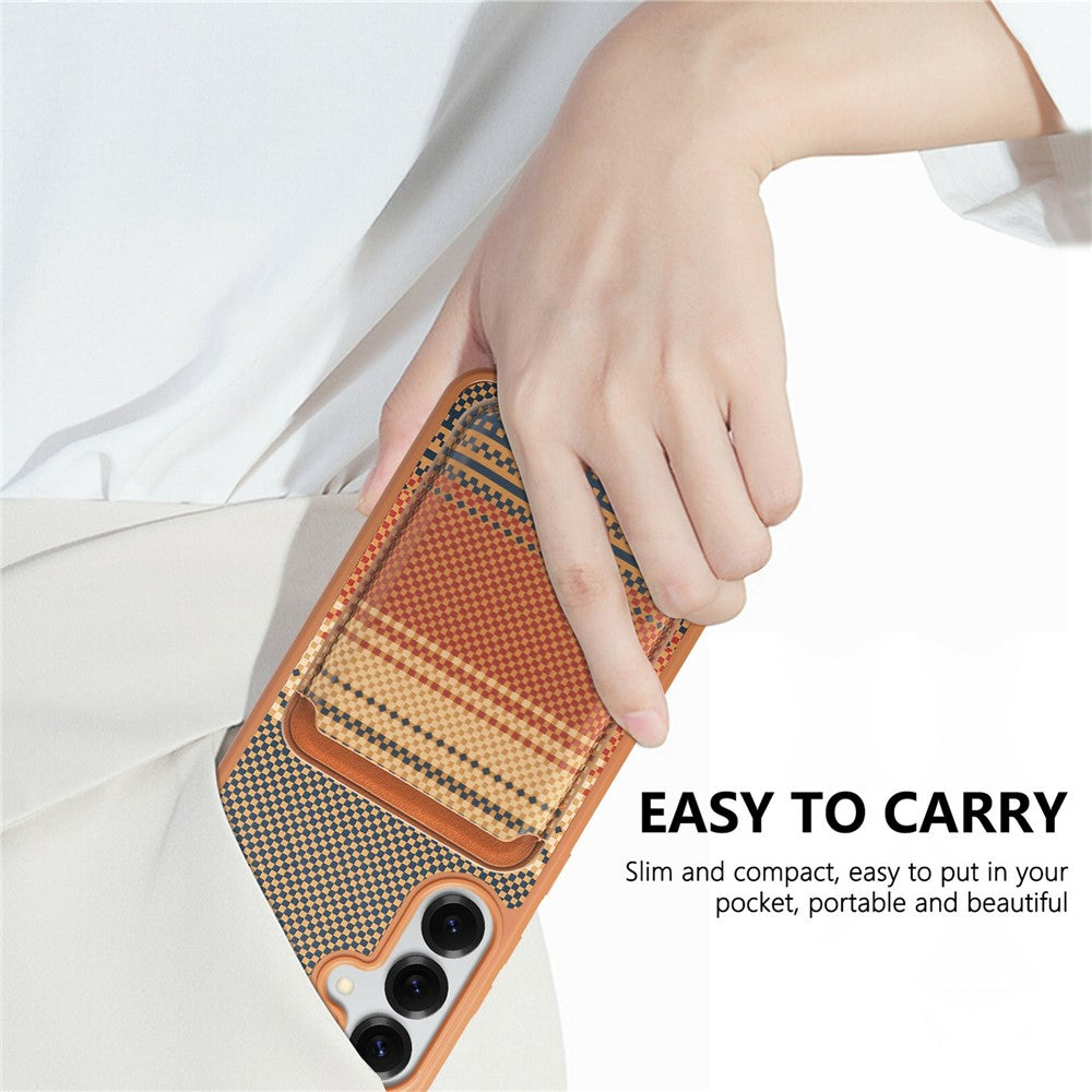 For Samsung Galaxy S26+ Magnetic Case Detachable Card Holder PU Leather + PC + TPU Shockproof Cover