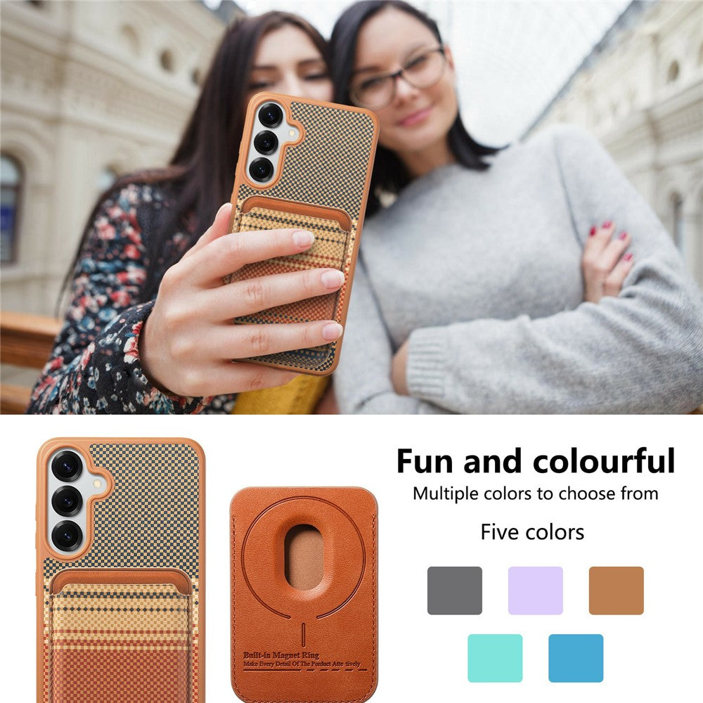 For Samsung Galaxy S26+ Magnetic Case Detachable Card Holder PU Leather + PC + TPU Shockproof Cover