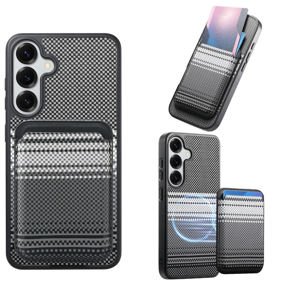 For Samsung Galaxy S26+ Magnetic Case Detachable Card Holder PU Leather + PC + TPU Shockproof Cover