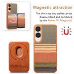 For Samsung Galaxy S25 Edge Magnetic Case Detachable Card Holder PU Leather + PC + TPU Shockproof Cover