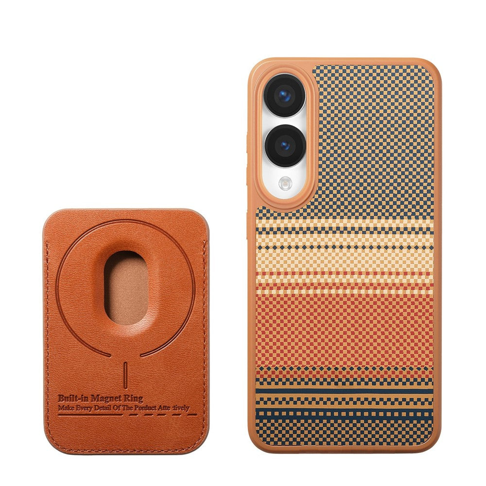For Samsung Galaxy S25 Edge Magnetic Case Detachable Card Holder PU Leather + PC + TPU Shockproof Cover
