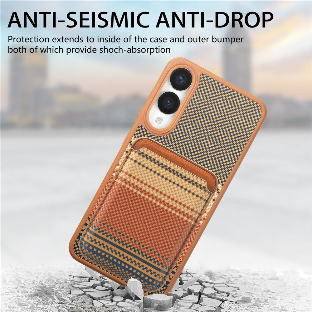 For Samsung Galaxy S25 Edge Magnetic Case Detachable Card Holder PU Leather + PC + TPU Shockproof Cover