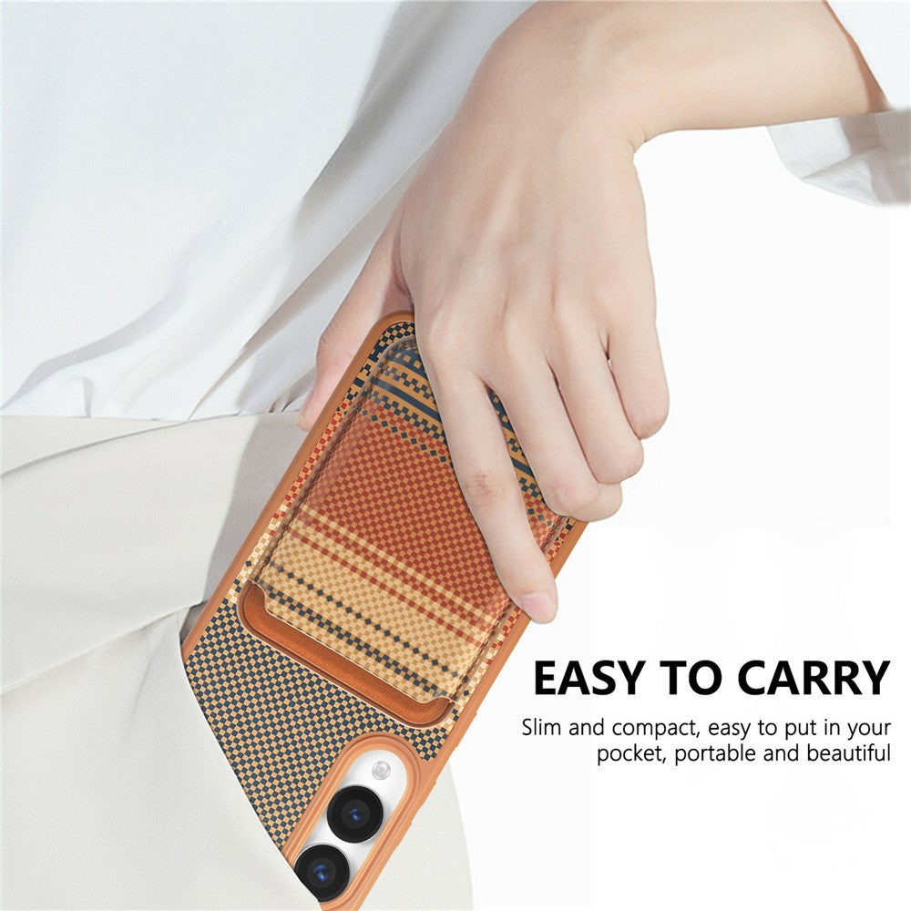 For Samsung Galaxy S25 Edge Magnetic Case Detachable Card Holder PU Leather + PC + TPU Shockproof Cover