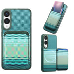 For Samsung Galaxy S25 Edge Magnetic Case Detachable Card Holder PU Leather + PC + TPU Shockproof Cover