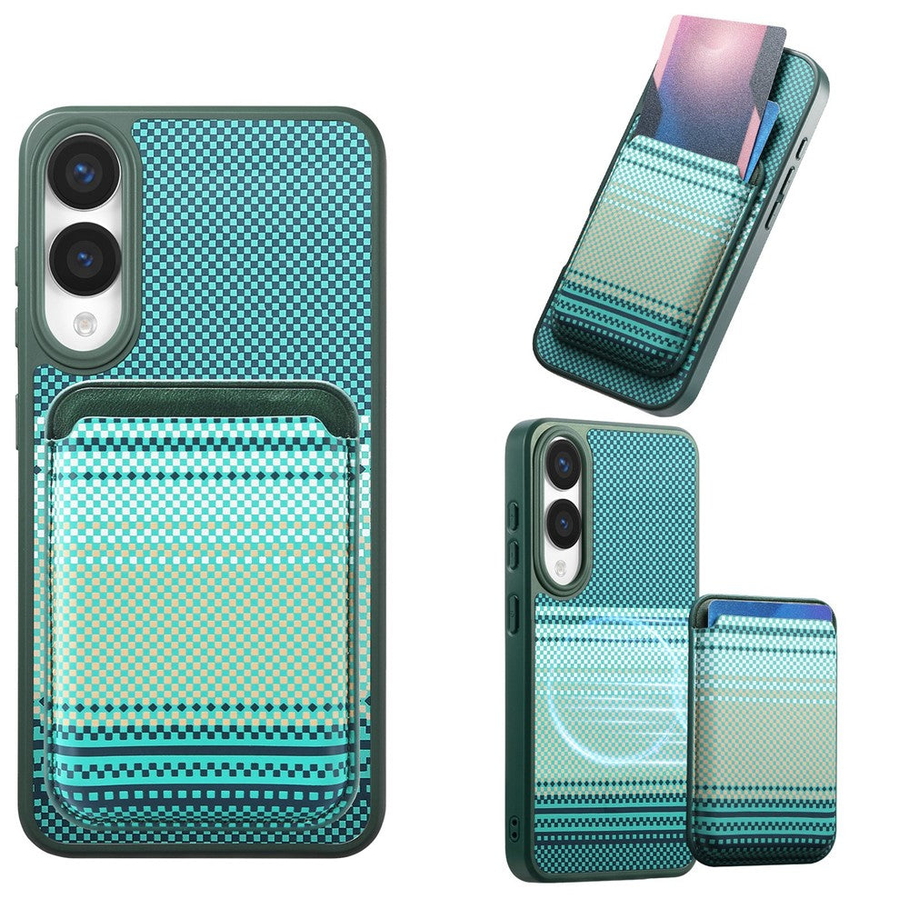 For Samsung Galaxy S25 Edge Magnetic Case Detachable Card Holder PU Leather + PC + TPU Shockproof Cover