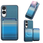 For Samsung Galaxy S25 Edge Magnetic Case Detachable Card Holder PU Leather + PC + TPU Shockproof Cover