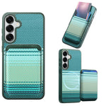 For Samsung Galaxy S25+ / S24+ Magnetic Case Detachable Card Holder PU Leather + PC + TPU Shockproof Cover