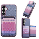 Til Samsung Galaxy S25 / S24 Magnetisk Cover Aftagelig Kortholder PU Læder + PC + TPU Stødsikkert Cover