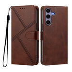 For Samsung Galaxy S24 / Galaxy S25 Case Diamond Stitch PU Leather Wallet Flip Phone Cover with Wrist Strap