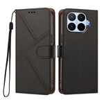 Xiaomi 17T-skal Diamond Stitch PU-läderplånbok med fällbart lock och handledsrem