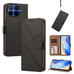 For Xiaomi 17T Pro Case Diamond Stitch PU Leather Wallet Flip Phone Cover with Wrist Strap